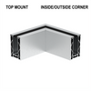 [CORE7210TM12TCN] Patin de base CORE-LOCK - Série 72 - Fixation supérieure à 90° - Angle - Aluminium anodisé brossé