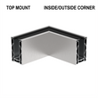 [CORE7210TM12TCN] CORE-LOCK Base Shoe - 72 Series - 90º Top Mount - Corner