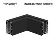 [CORE7210TM12TCN] CORE-LOCK Base Shoe - 72 Series - 90º Top Mount - Corner