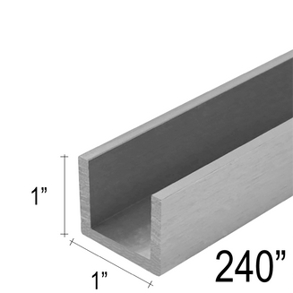 [CU1X1-240] Commercial U-Channel - 1 X 1