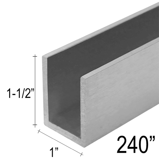 [CU1X1.5-240] Commercial U-Channel - 1 X 1-1/2" (240")