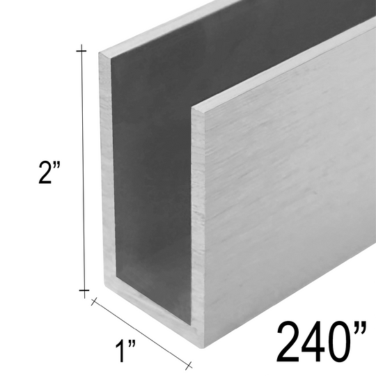 [CU1X2-240] Commercial U-Channel - 1 X 2" (240")