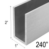[CU1X2-240] Profilé en U commercial - 1 x 2 po (240 po) - Inox brossé anodisé