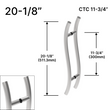 [CURLP20] Poignée de traction courbée pour échelle 20" (11" CTC) (BS)