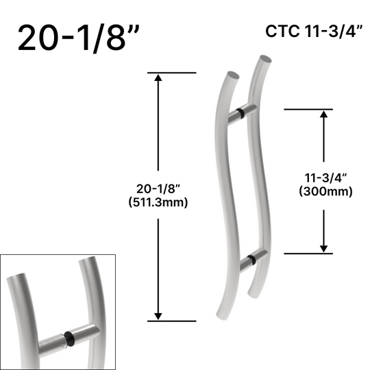 [CURLP20] Poignée de traction courbée pour échelle 20" (11" CTC) (BS)