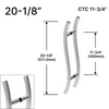 [CURLP20] Poignée d'échelle - Courbe - 20" (11" CTC) - Acier inoxydable brossé
