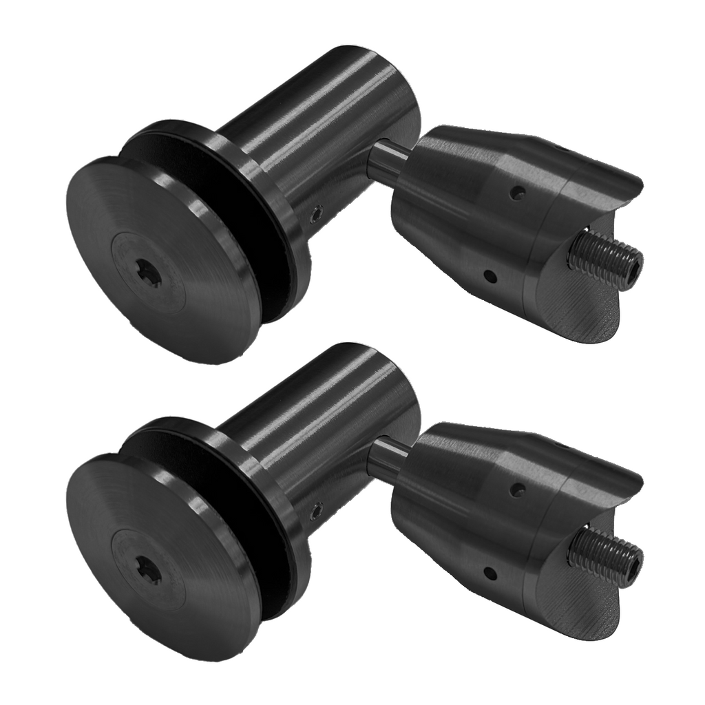 [PROARM] Pro Series Double Arm Glass Connector Adjustable (BS, MBL) Grey Goat Hardware