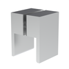 [DK180] Bouton de porte en verre - Style 180 dos à dos - Chrome