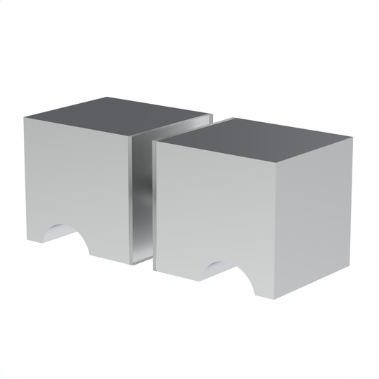 [DKSQ] Bouton de porte en verre - Style carré dos à dos