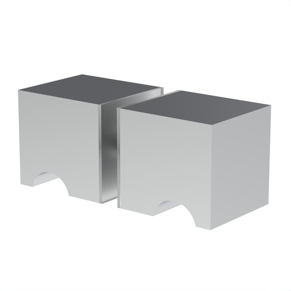 [DKSQ] Bouton de porte en verre - Style carré dos à dos
