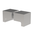 [DKSQ2] Bouton de porte en verre - Style SQ2 dos à dos