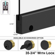 [DLUX4DL] DLUX 4" Door Rail - 35-3/4" Length - With Lock (SA, MBL, BSS)