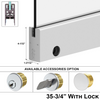 [DLUX4D35L] Rail de porte DLUX 4" - Longueur 35-3/4" - Avec serrure - Anodisé satiné