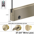 [DLUX4DL] DLUX 4" Door Rail - 37-3/4" Length - With Lock (SA, MBL, BSS)