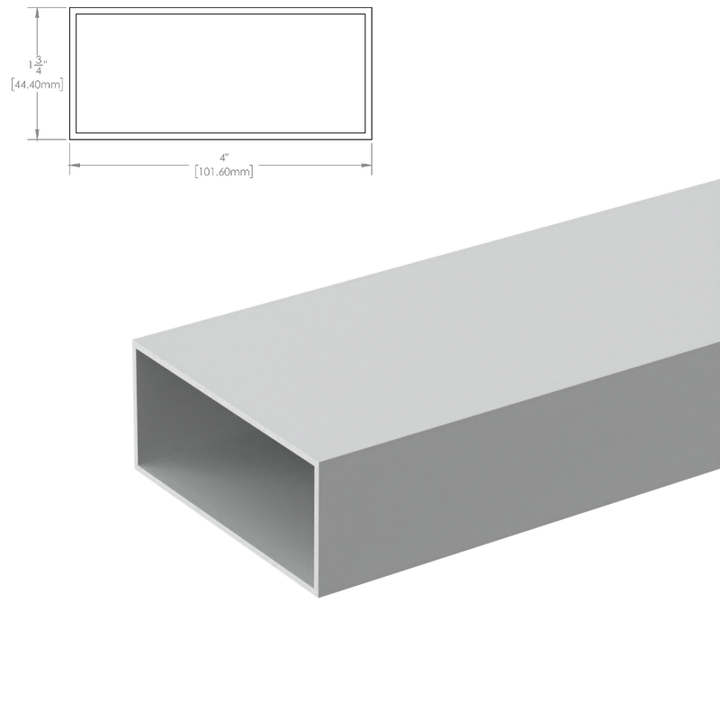 [DLUX4HB120] Système d'en-tête - 1-3/4 x 4" - En-tête de boîte - Longueur 120"