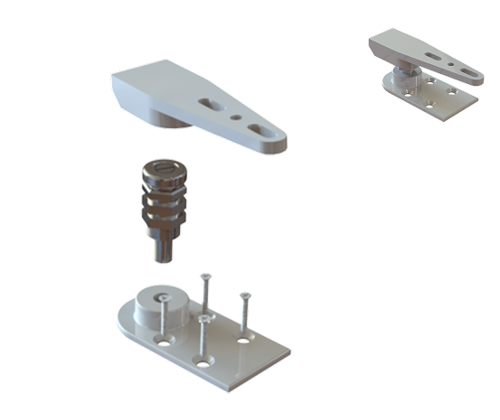 [DLUXPIVDP] Door Rail - Dual Purpose Pivot Kit