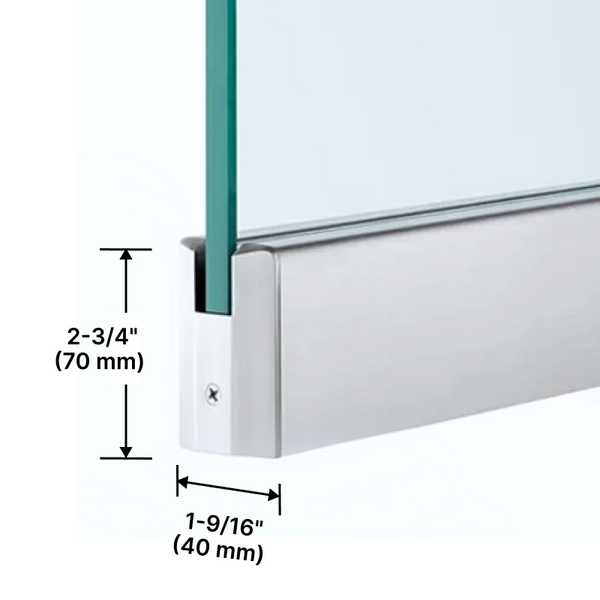 [DRS-275AC-B] Assa Abloy - Rockwood 2-3/4" Door Rails - Bottom