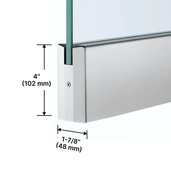 [DRS-4AC-B] Assa Abloy - Rockwood 4" Door Rails - Bottom