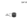 [DSO3412] Display Standoff Base - 3/4" Ø X 1/2" Base Height (BS, MBL, SB)