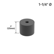 [DSO1141] Display Standoff Base - 1-1/4" Ø X 1" Base Height (BS, MBL, SB)
