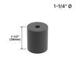 [DSO114112] Display Standoff Base - 1-1/4" Ø X 1-1/2" Base Height (BS, MBL, SB)