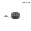[DSO11412] Display Standoff Base - 1-1/4" Ø X 1/2" Base Height (BS, MBL, SB)