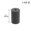 [DSO1142] Display Standoff Base - 1-1/4" Ø X 2" Base Height (BS, MBL, SB)