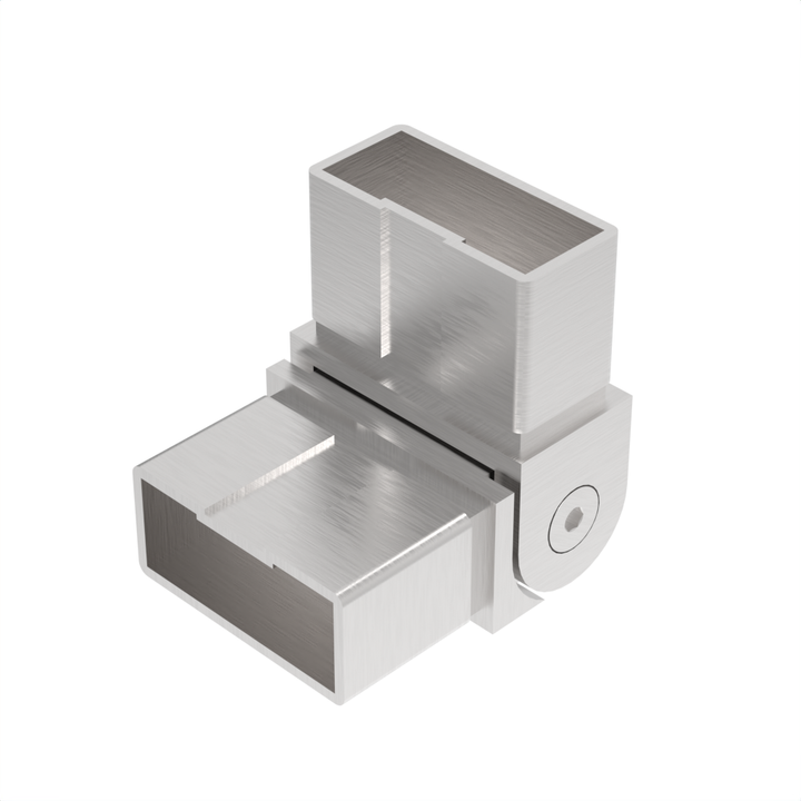 [E2X1ADJV] Handrail - Elbow for 2X1" Rectangular Handrail - 90° Vertical with 120° Adjustability