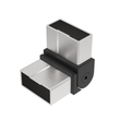 [E2X1ADJV] Handrail - Elbow for 2X1" Rectangular Handrail - 90° Vertical with 120° Adjustability