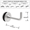 [EXTHRB4.5GM] Support de main courante extensible - Montage sur verre - Longueur 4-1/2" avec selle plate ou ronde (BS, MBL) - Acier inoxydable brossé
