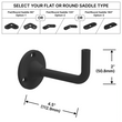 [EXTHRB4.5WM] Extendable Handrail Bracket - Wall Mount - 4-1/2" Length w/ Flat or Round Saddle (BS, MBL)
