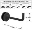 [EXTHRB6GM] Extendable Handrail Bracket - Glass Mount - 6" Length w/ Flat or Round Saddle (BS, MBL)