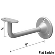 [EXTHRB] Extendable Handrail Bracket - Wall Mount - 6" Length w/ Flat Saddle (BS, MBL)