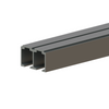 [EZY1HDD] Kit de porte coulissante commerciale - EZY1 - Traverse - Rail double pour porte coulissante (118") - Acier inoxydable brossé