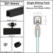 [EZY1HDSD] Commercial Sliding Door Kit - EZY1 - Heavy Duty Single Sliding Door Track (118")