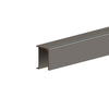 [EZY2HSDP] Kit de porte coulissante commerciale - EZY2 - Traverse supérieure - Rail à panneau fixe (118") - Acier inoxydable brossé