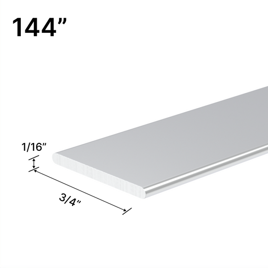 [FB144] Barre plate pour douche à grille - Longueur 3/4" - 144"