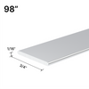 [FB98] Barre plate pour douche à grille - Longueur 3/4" - 98" - Chrome