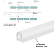 Vinyl - 'Bulb' Side Gap Seal for Glass (98") - Ultra Clear