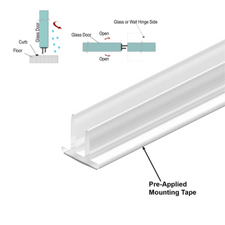 [GAPSWPFIN] Sweep - Double Fin - Gap Seal for Glass (95