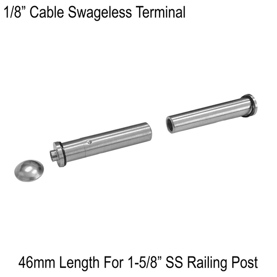 [GCSEND40SS] Rail de câble - Extrémité de câble - Fixe pour 1-5/8"