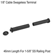 [GCRS] Goat Cable Rail System - Fixed Cable End for 1-5/8" Stainless Steel Post (BS MBL)