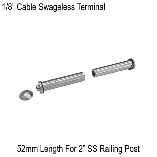 [GCSEND50SS] Rail de câble - Extrémité de câble - Fixe pour 2"