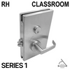 [GDLCCINR] Serrure de centre commercial - Version salle de classe - Ouverture intérieure, main droite - INOX BROSSÉ
