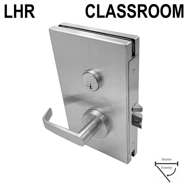 [GDLCC] Center Glass Lock - Classroom Version - Outswing, Left Hand - LHR (BS, MBL, PS)