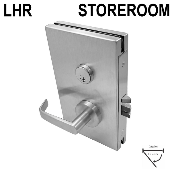 [GDLCS] Center Glass Lock - Storeroom Version - Outswing, Left Hand - LHR (BS, MBL, PS)