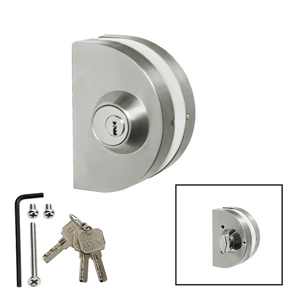 [GDLRD90D] Serrure pour porte vitrée - RD Verre contre mur - Double face
