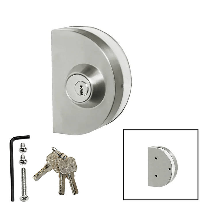 [GDLRD90S] Serrure pour porte vitrée - RD Verre contre mur - Simple face