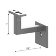 [SHRB] Square Handrail Bracket - 2" X 2-1/2" Wall Mount (BS, MBL)