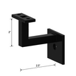 [SHRB] Square Handrail Bracket - 2" X 2-1/2" Wall Mount (BS, MBL)